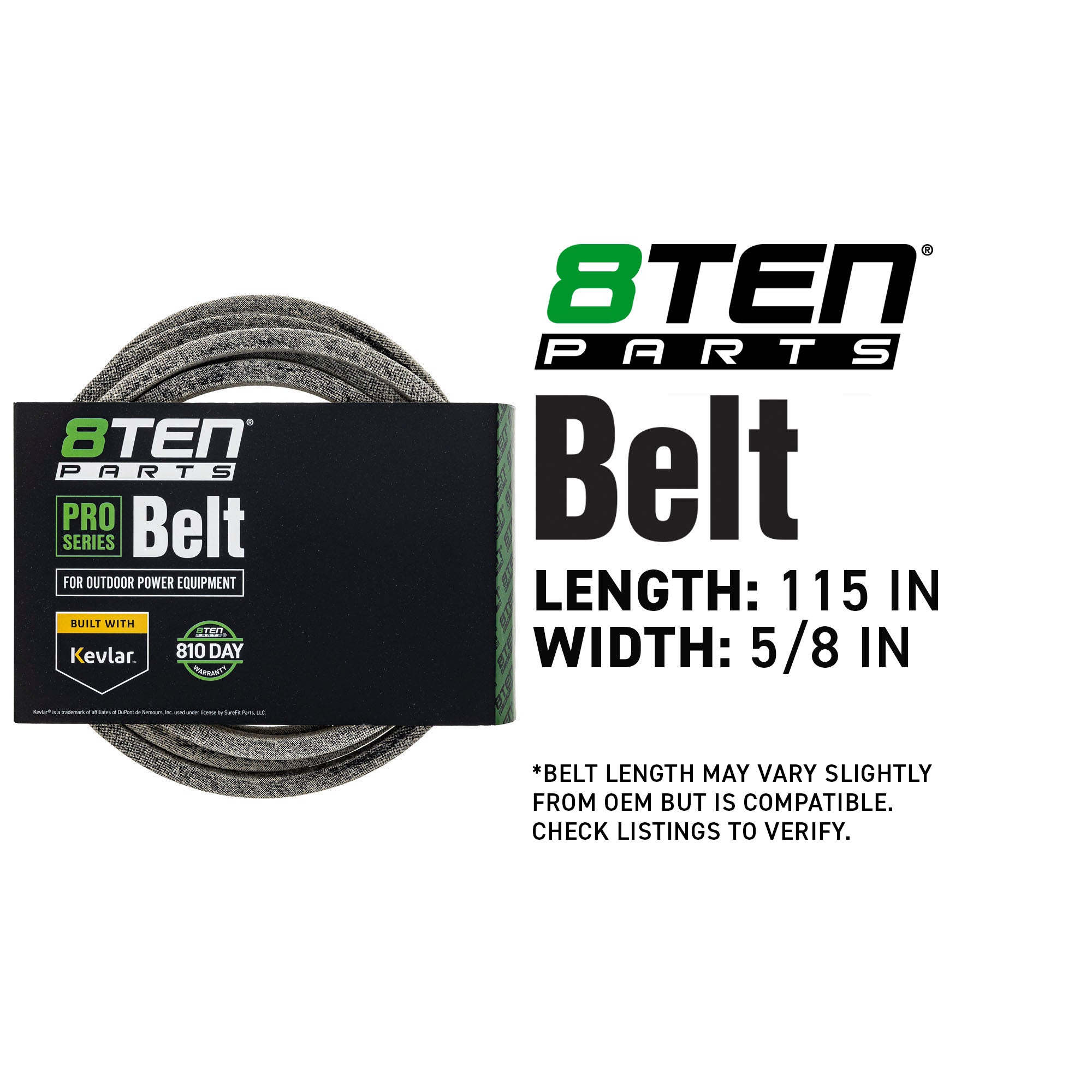 8TEN 810-CBL2927T Belt with Kevlar® for ZT Zoom Wasp Warrior