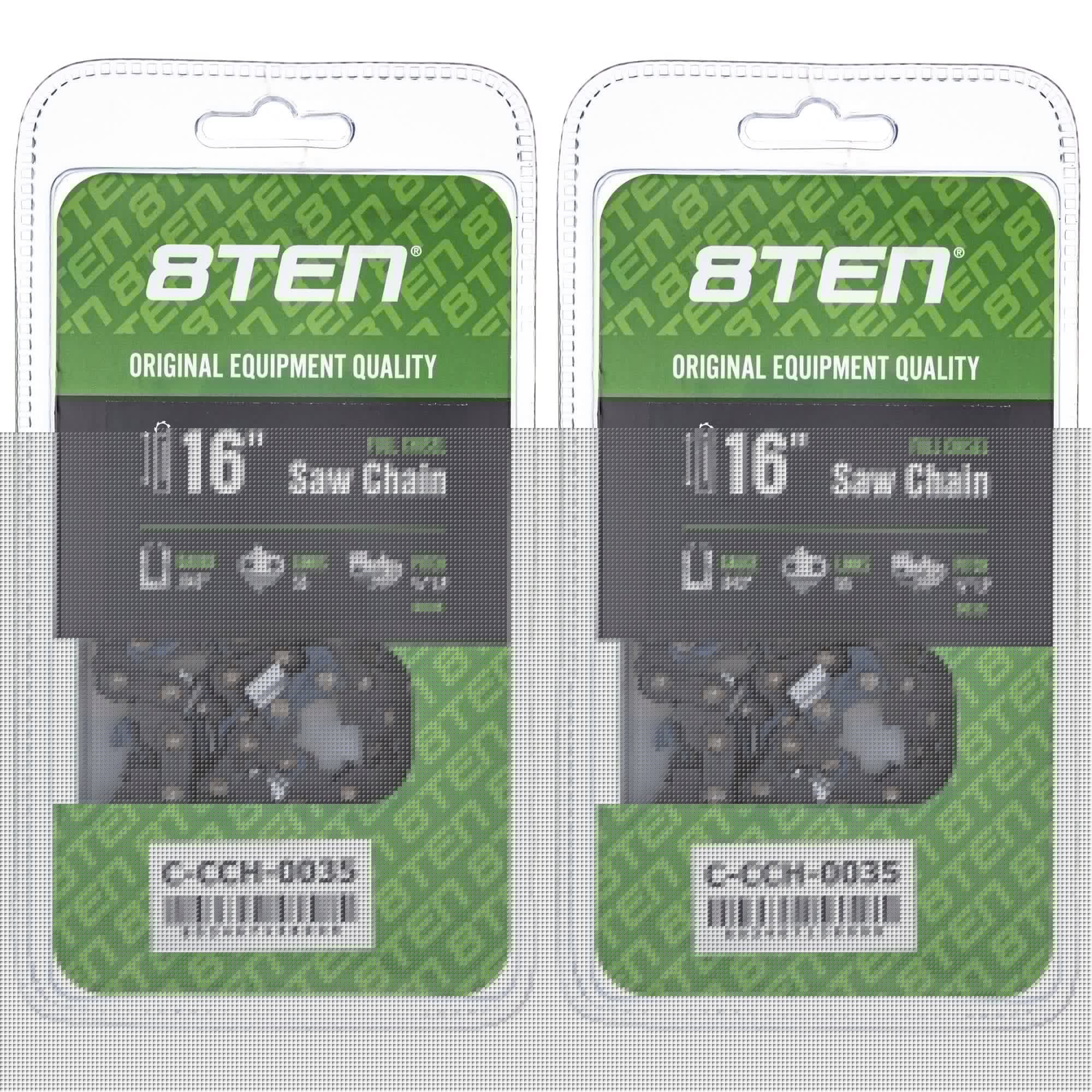 Chainsaw Chain 16 Inch .043 3/8 LP 55DL 2-Pack for zOTHER Stens Oregon MSE MS HT E 8TEN 810-CCC2257H