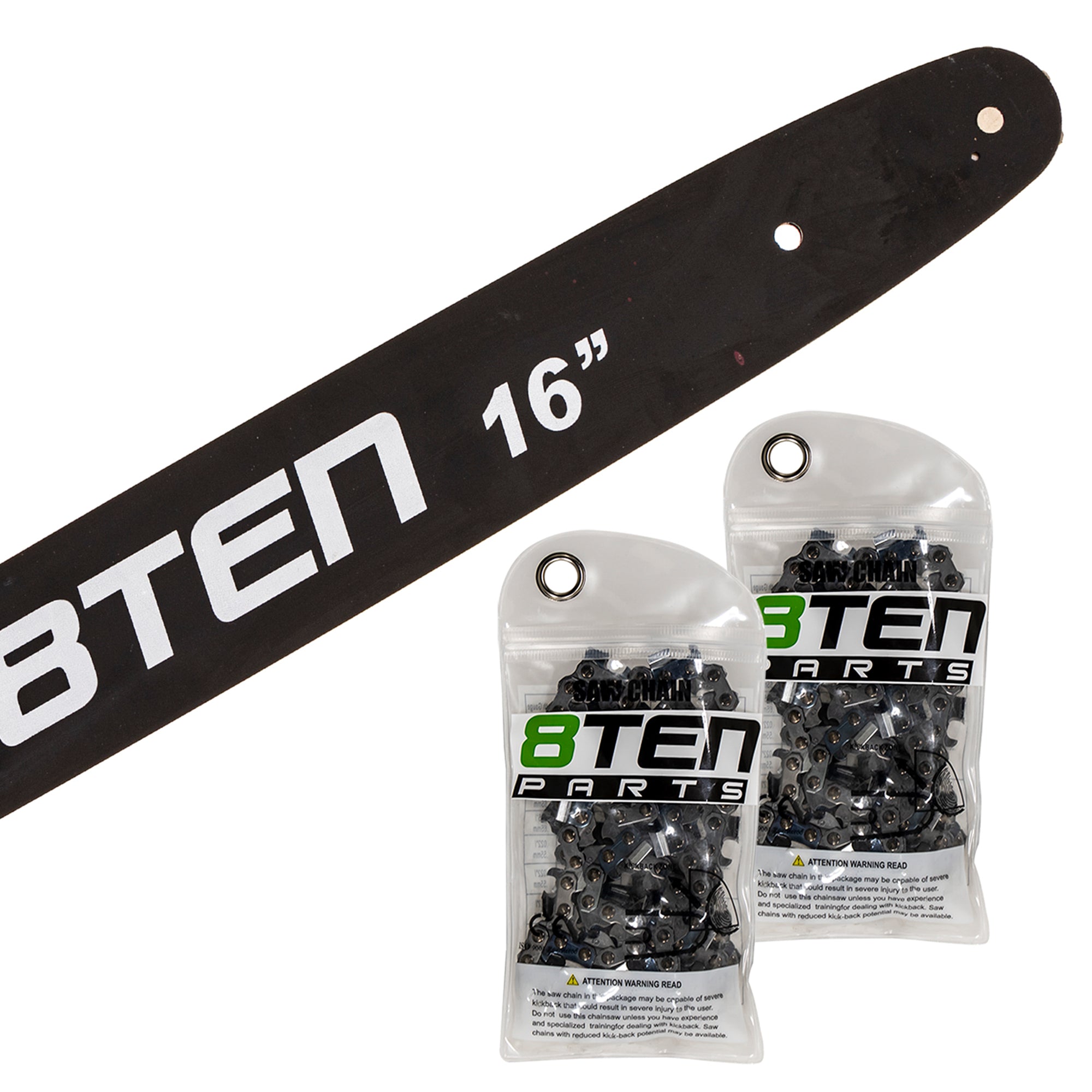 Chainsaw Bar & 2 Chains Kit 16 Inch for zOTHER Windsor Stens Oregon Husqvarna Poulan 8TEN MK1002901