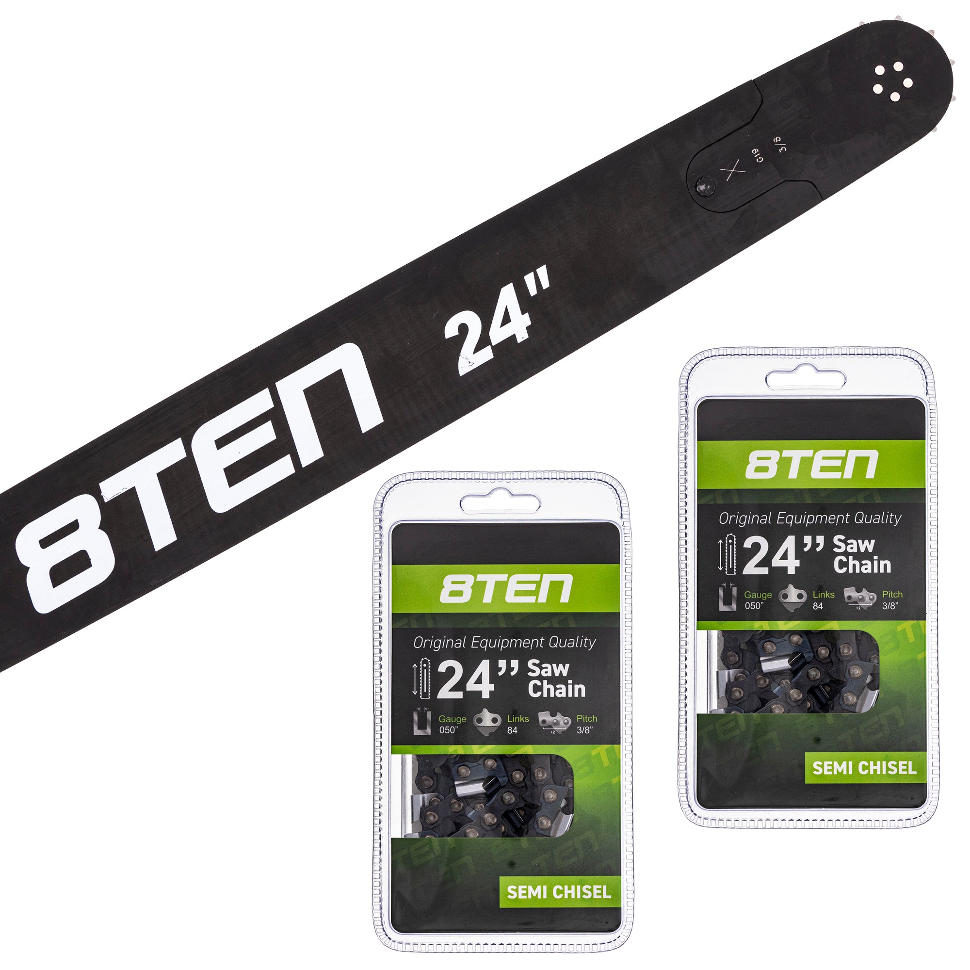 8TEN MK1002909 Guide Bar & Chain for zOTHER Stens Silver Streak