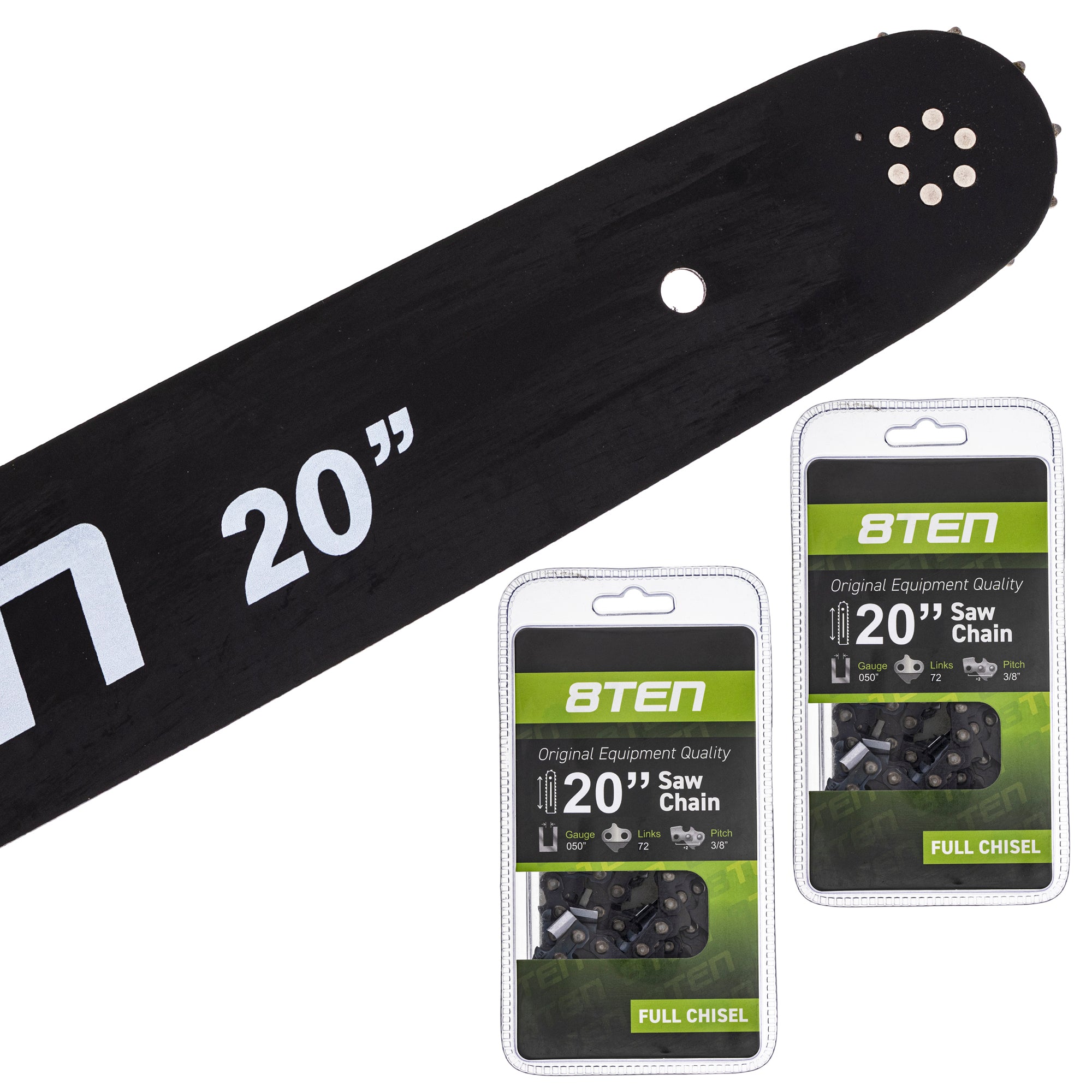 Chainsaw Bar & 2 Chain Kit for zOTHER Windsor Stens Silver Streak Oregon GB Carlton 8TEN MK1002923