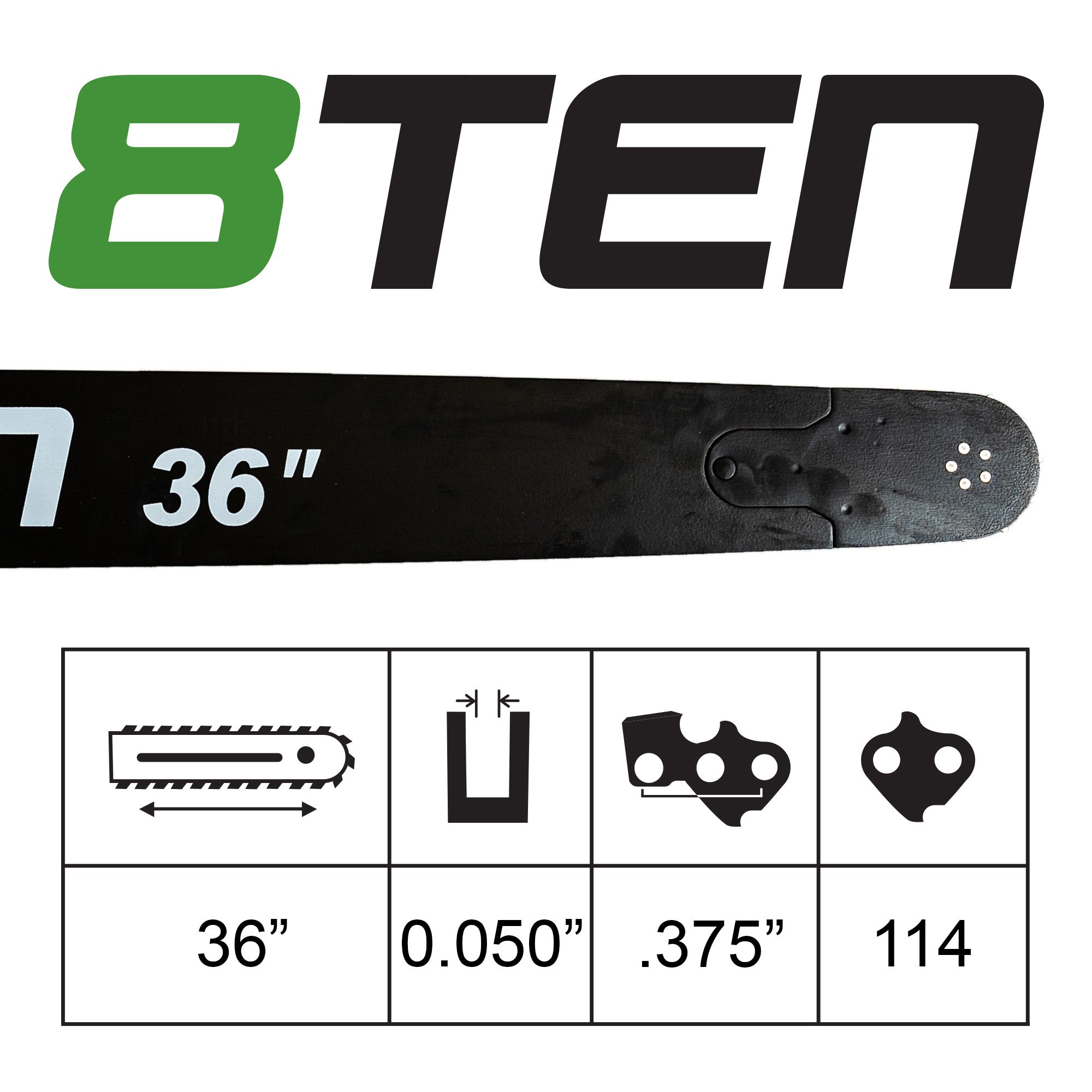 Chainsaw Bar & Chain Set 36 Inch For