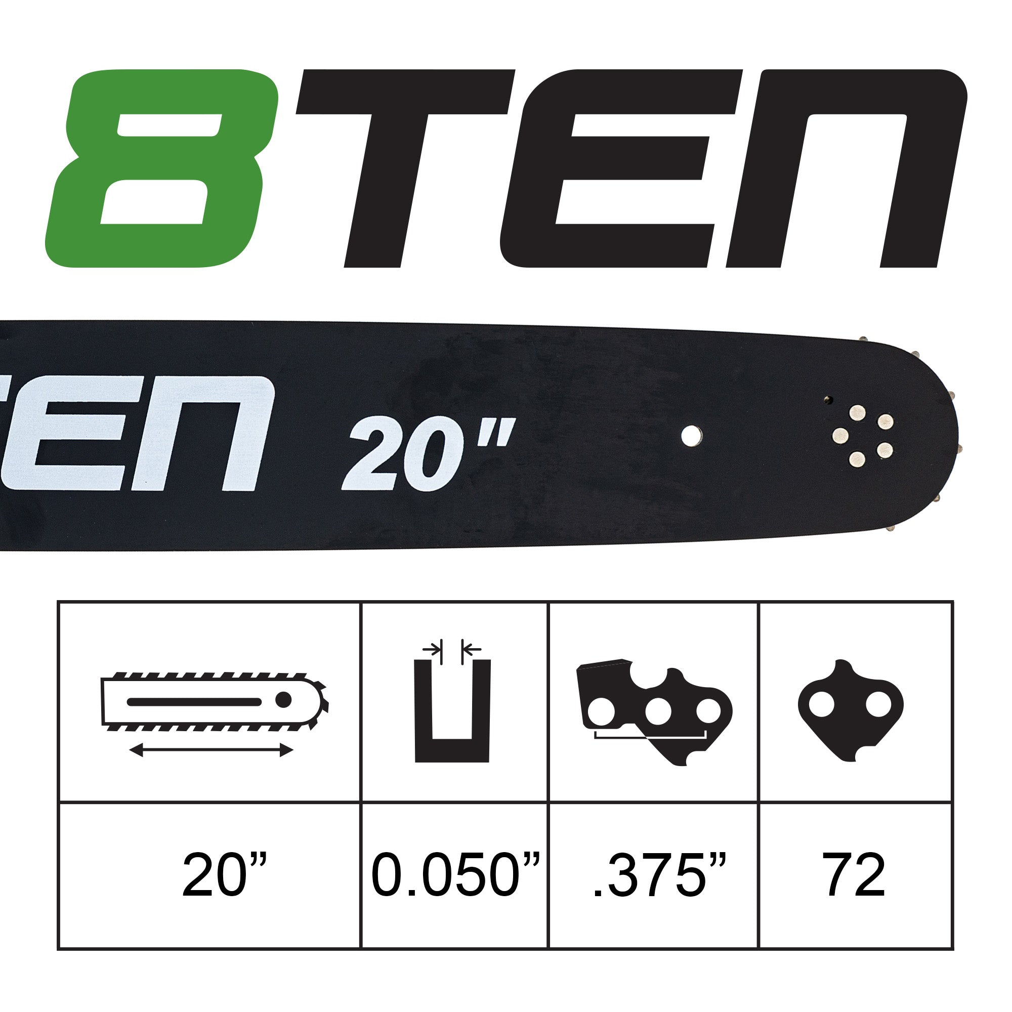 Chainsaw Bar & Chain Set 20 Inch For Husqvarna Echo