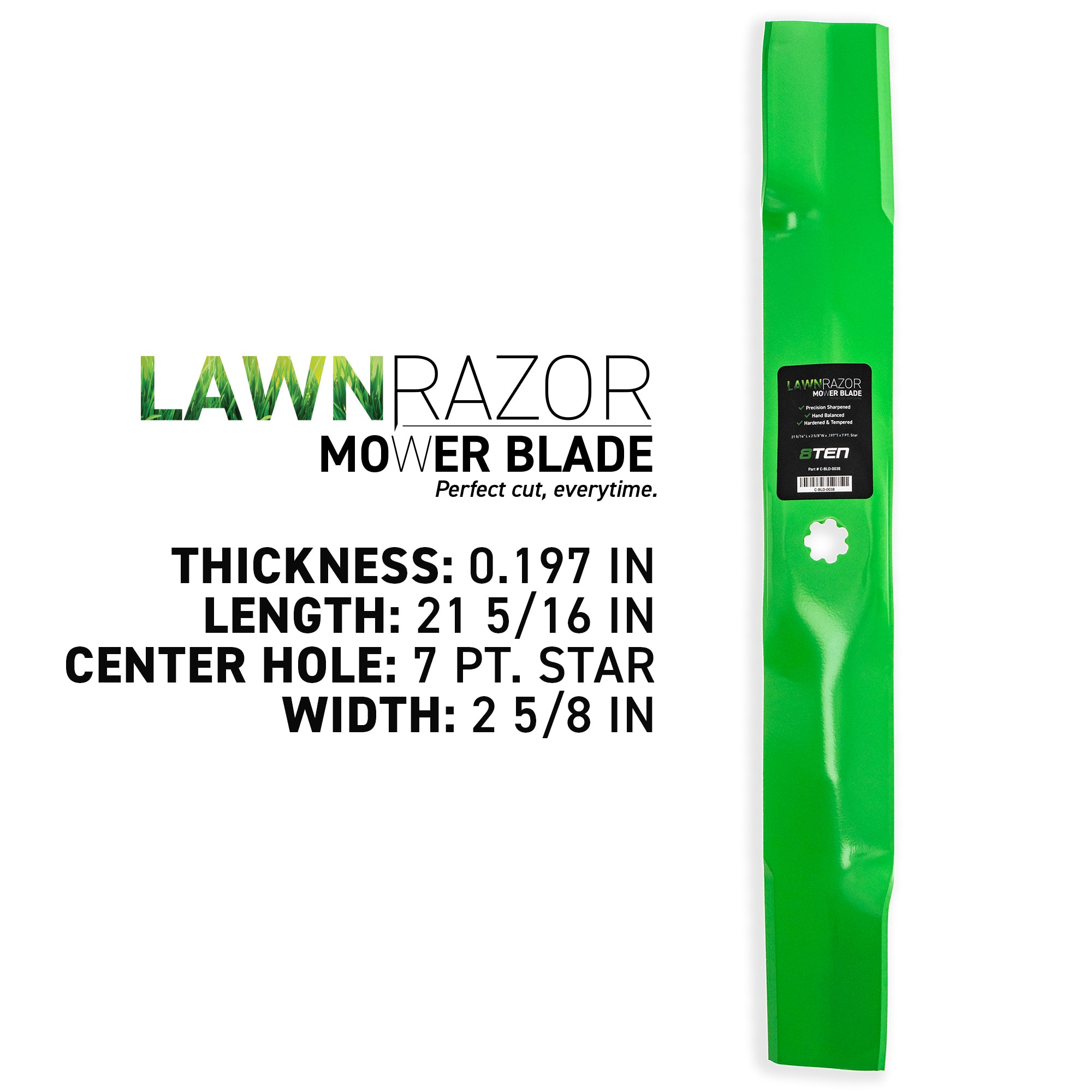 8TEN LawnRAZOR High Lift Blade 2-Pack M154061 AM137327