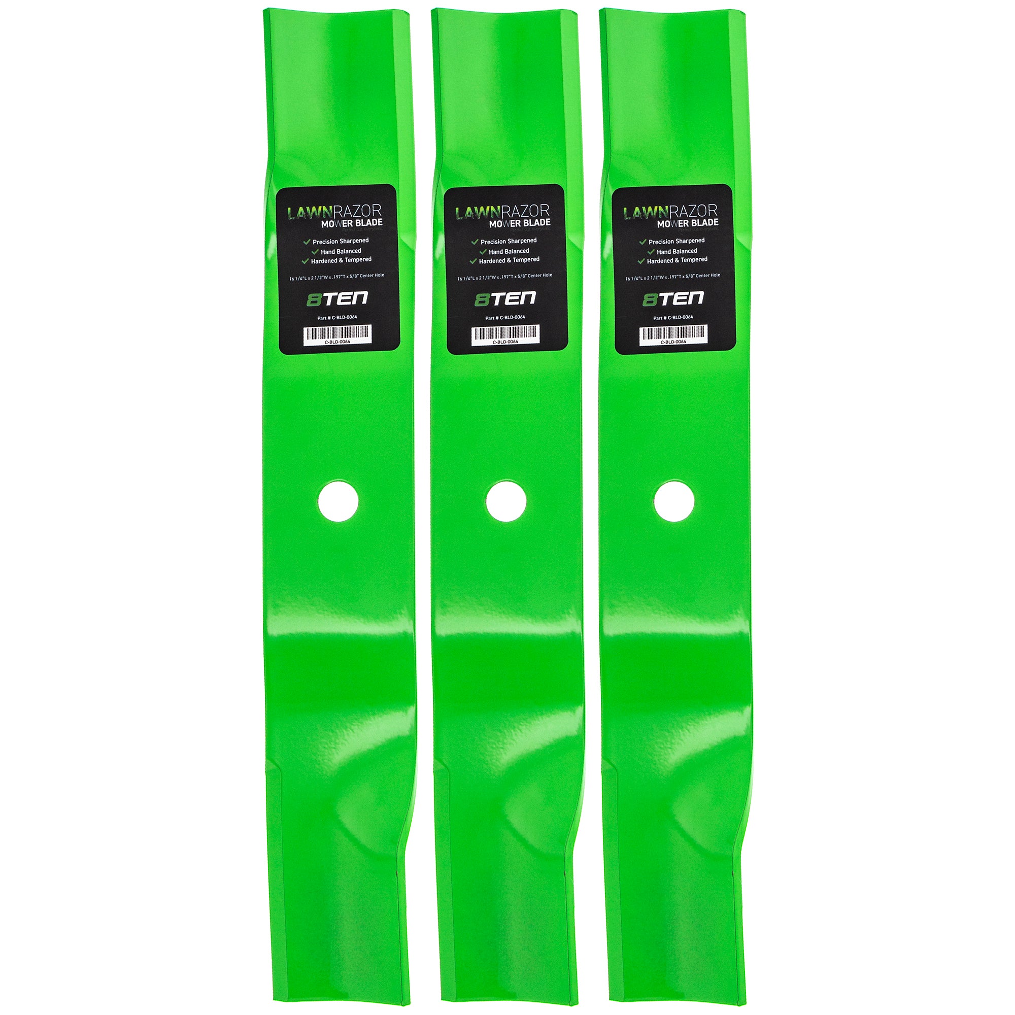 LawnRAZOR LawnRAZOR High Lift Blade 3-Pack for zOTHER Stens STEINER Oregon MTD Cub Cadet 8TEN 810-CBL2286D