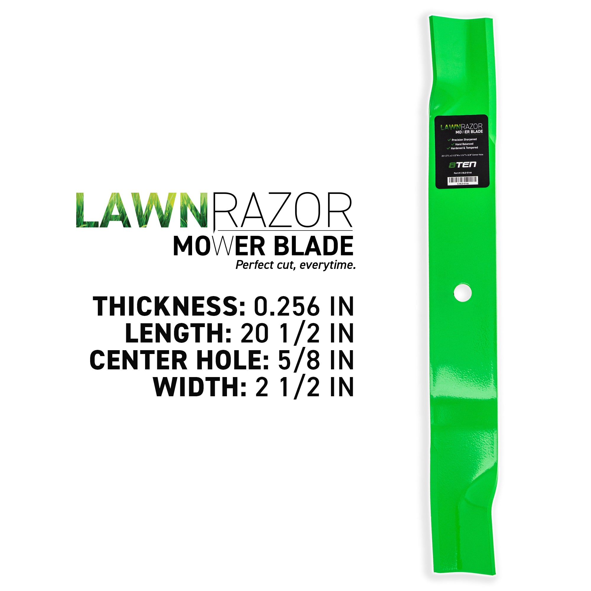 8TEN LawnRAZOR High Lift Blade 3-Pack 03253900 09081200