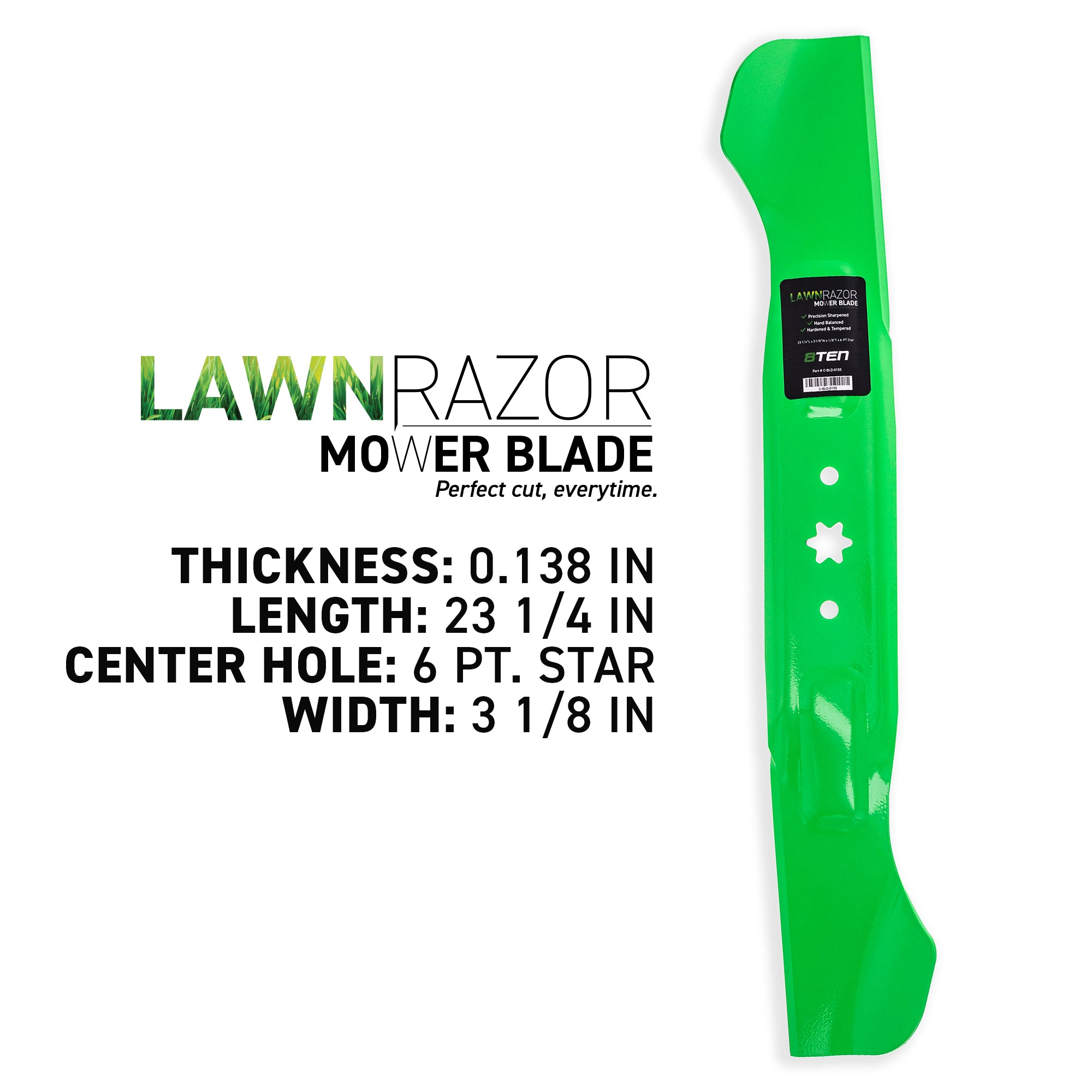 8TEN LawnRAZOR Notched High Lift 2-Pack 942-04290