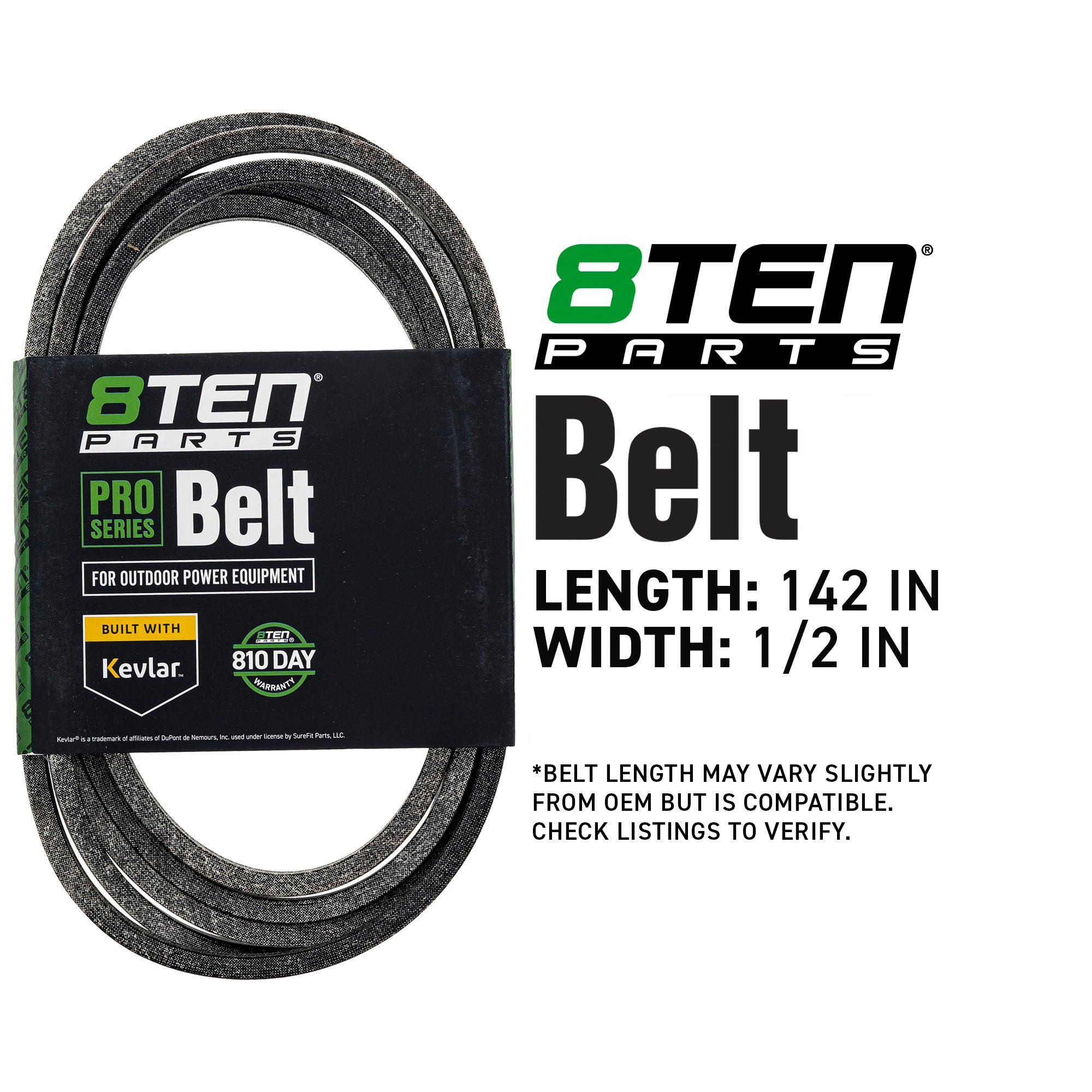 8TEN 810-CBL2828T Belt with Kevlar® for ZT TimeCutter Flex-Force