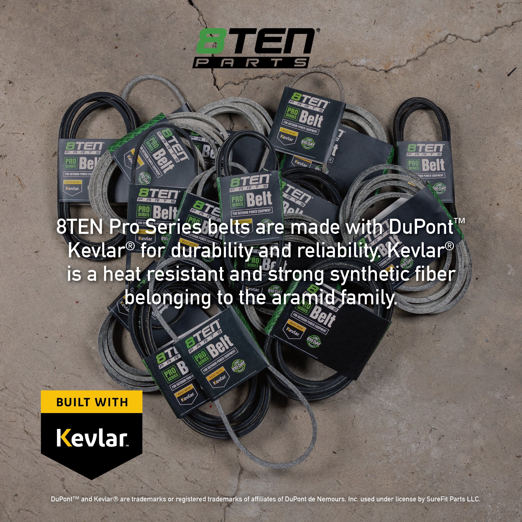 Belt with Kevlar® For Husqvarna Exmark Poulan Pro 539117245 TCU17497 M118756 K5559-36710 71460036
