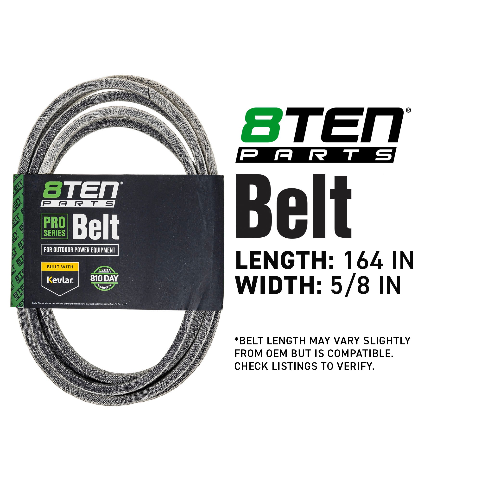 8TEN 810-CBL2861T Belt with Kevlar® for ZTHE6125 ZTH7227KOA