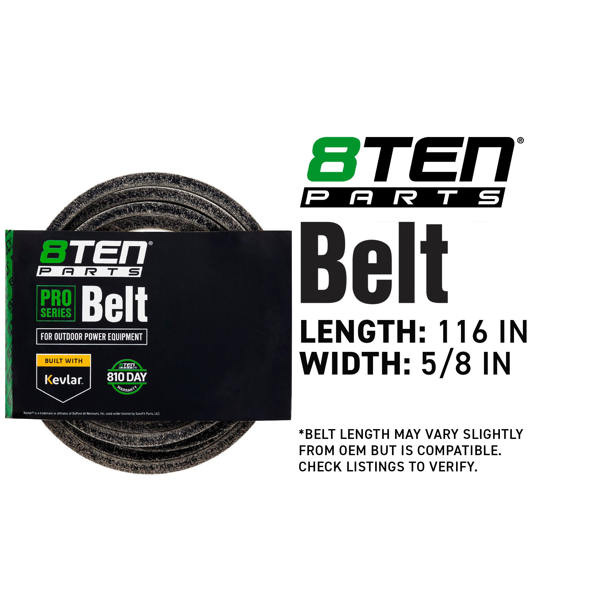 8TEN 810-CBL2818T Belt with Kevlar® for Lazer Deere