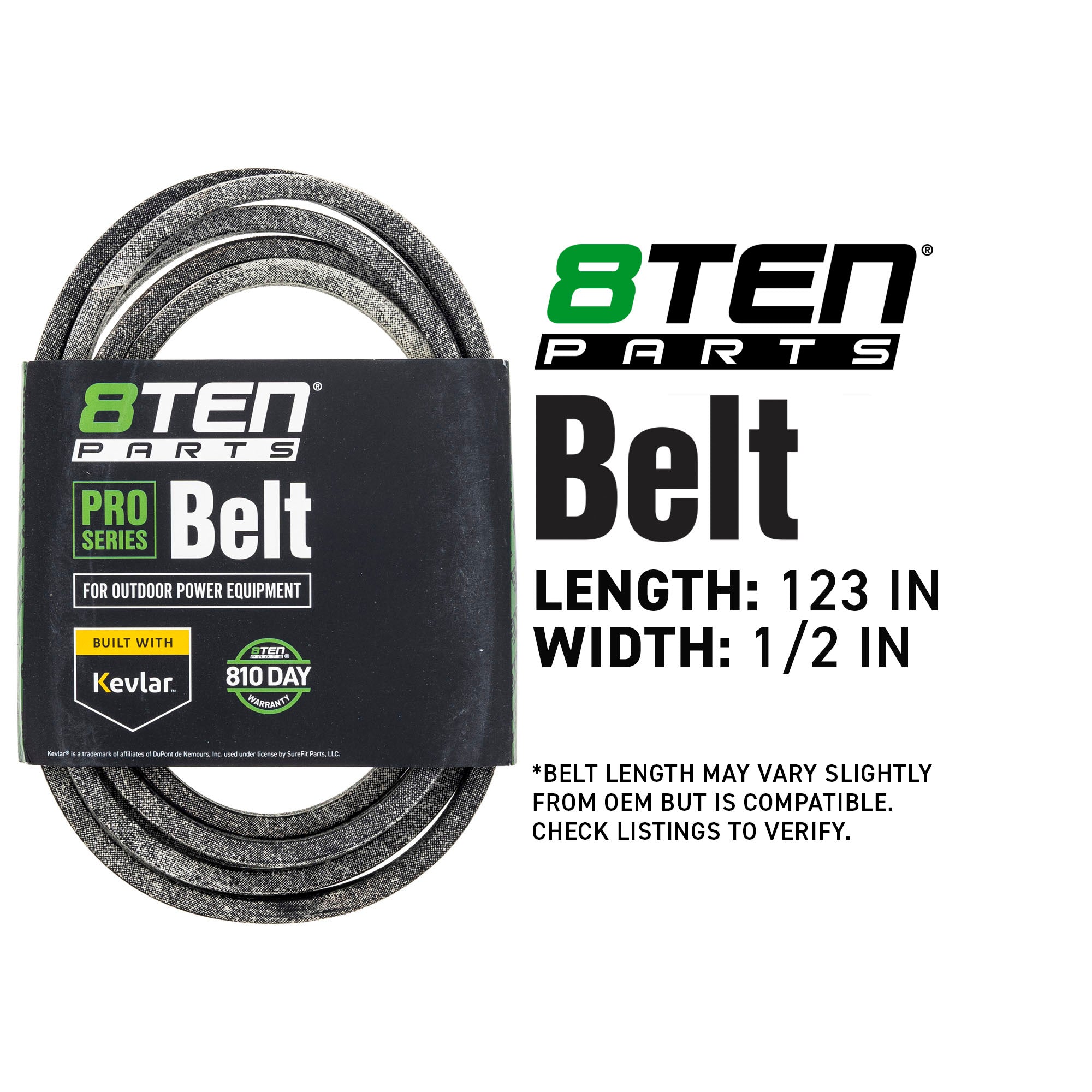 8TEN 810-CBL2810T Belt with Kevlar® for Super Range Quest LT-46