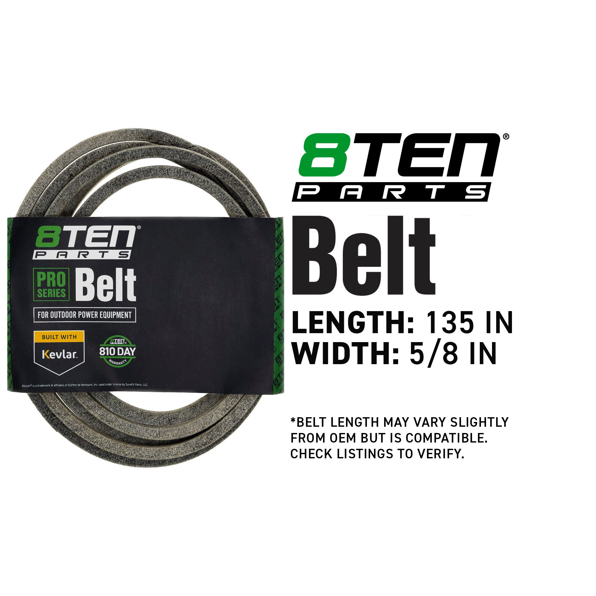 8TEN 810-CBL2811T Belt with Kevlar® for TB2450 Super Pro-Turn