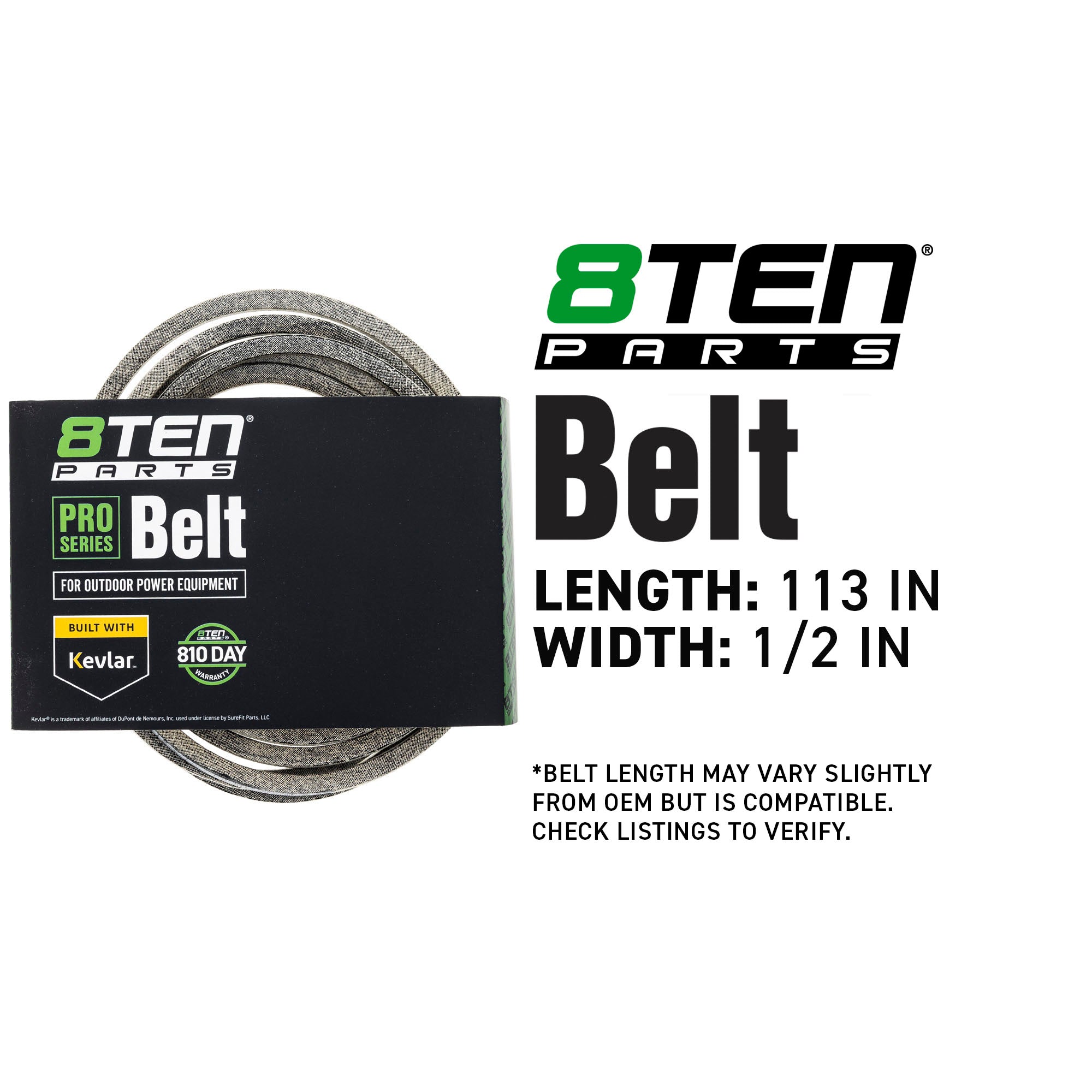 8TEN 810-CBL2926T Belt with Kevlar® for ZTX TimeCutter Quest 300S
