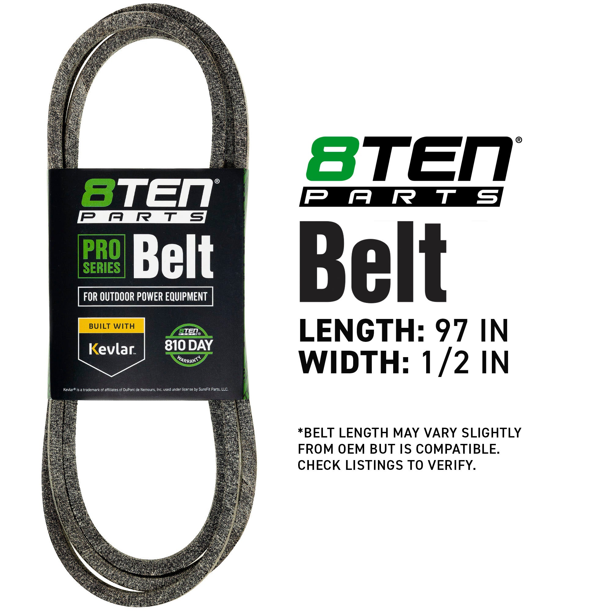 8TEN 810-CBL2929T Belt with Kevlar® for Suburban Pro LT2216 Horse