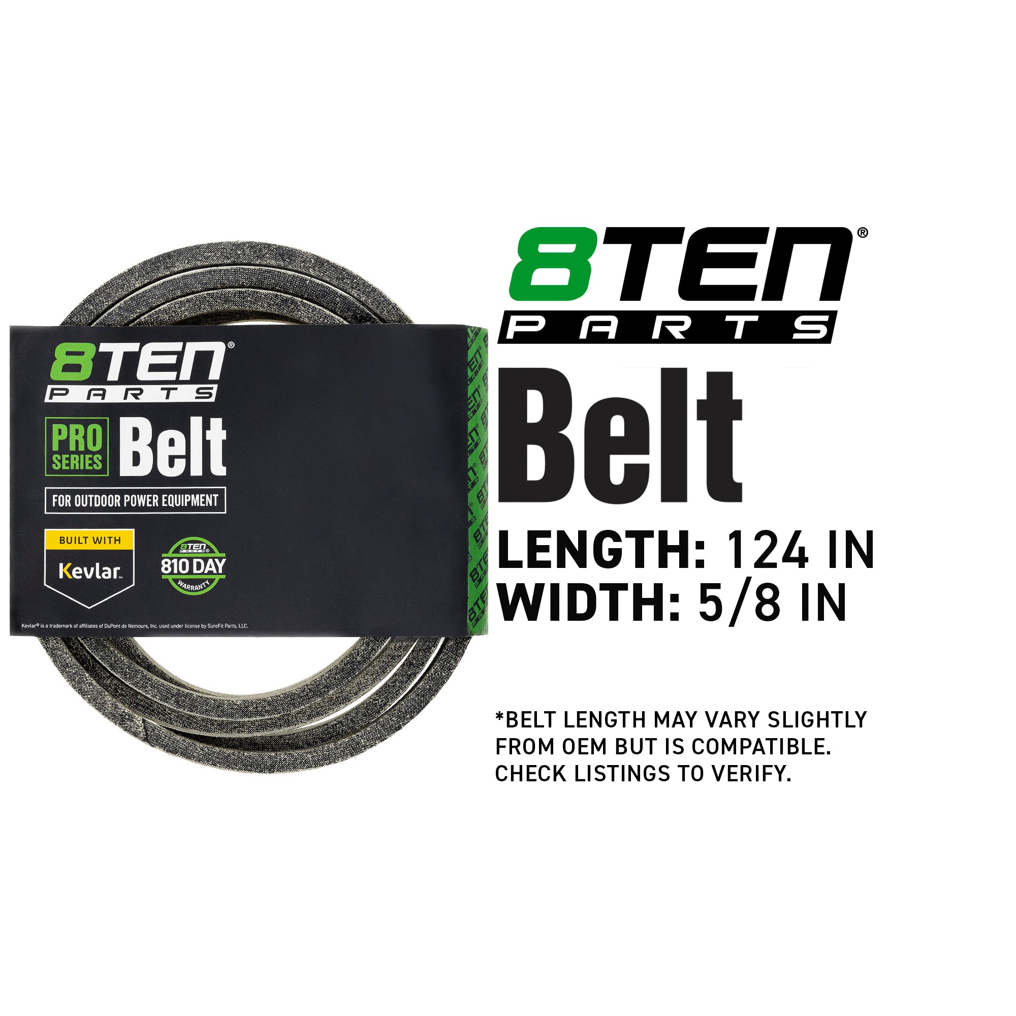 8TEN 810-CBL2038T Belt with Kevlar® for Z-Stance Wasp Pro-Walk
