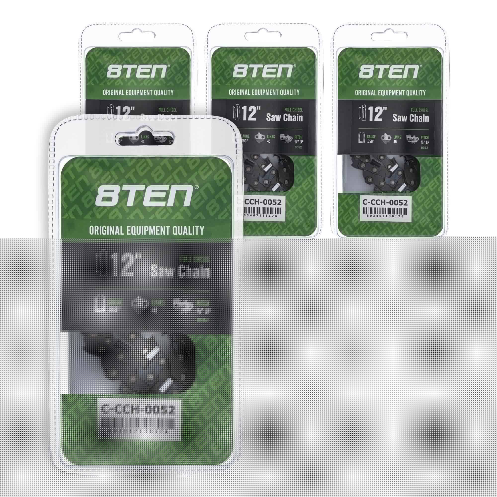 Chainsaw Chain 12 Inch .050 3/8 LP 45DL 4-Pack for zOTHER Stens Oregon Ref. Oregon 8TEN 810-CCC2274H