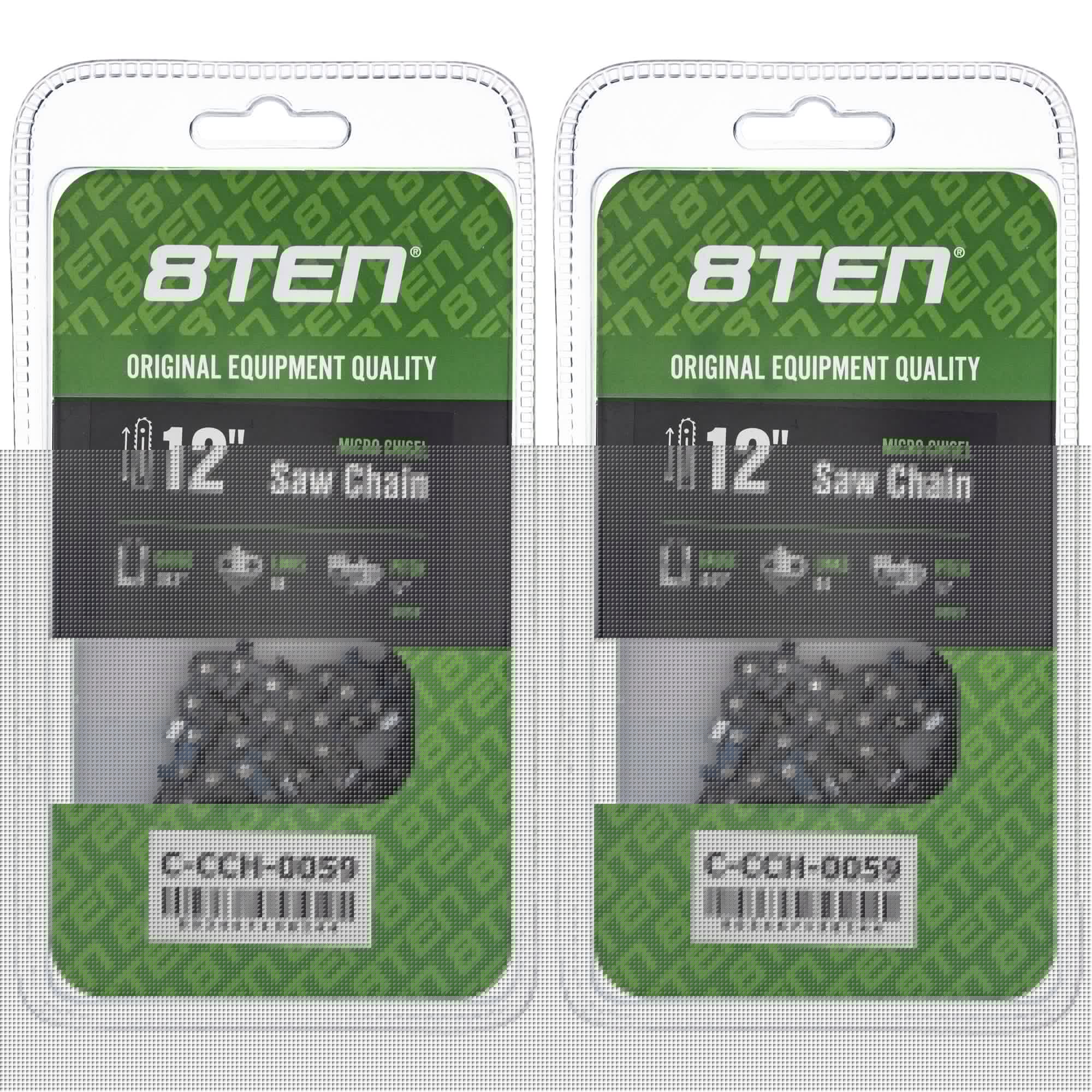 Chainsaw Chain 12 Inch .043 1/4 64DL 2-Pack for zOTHER HT 12 8TEN 810-CCC2271H