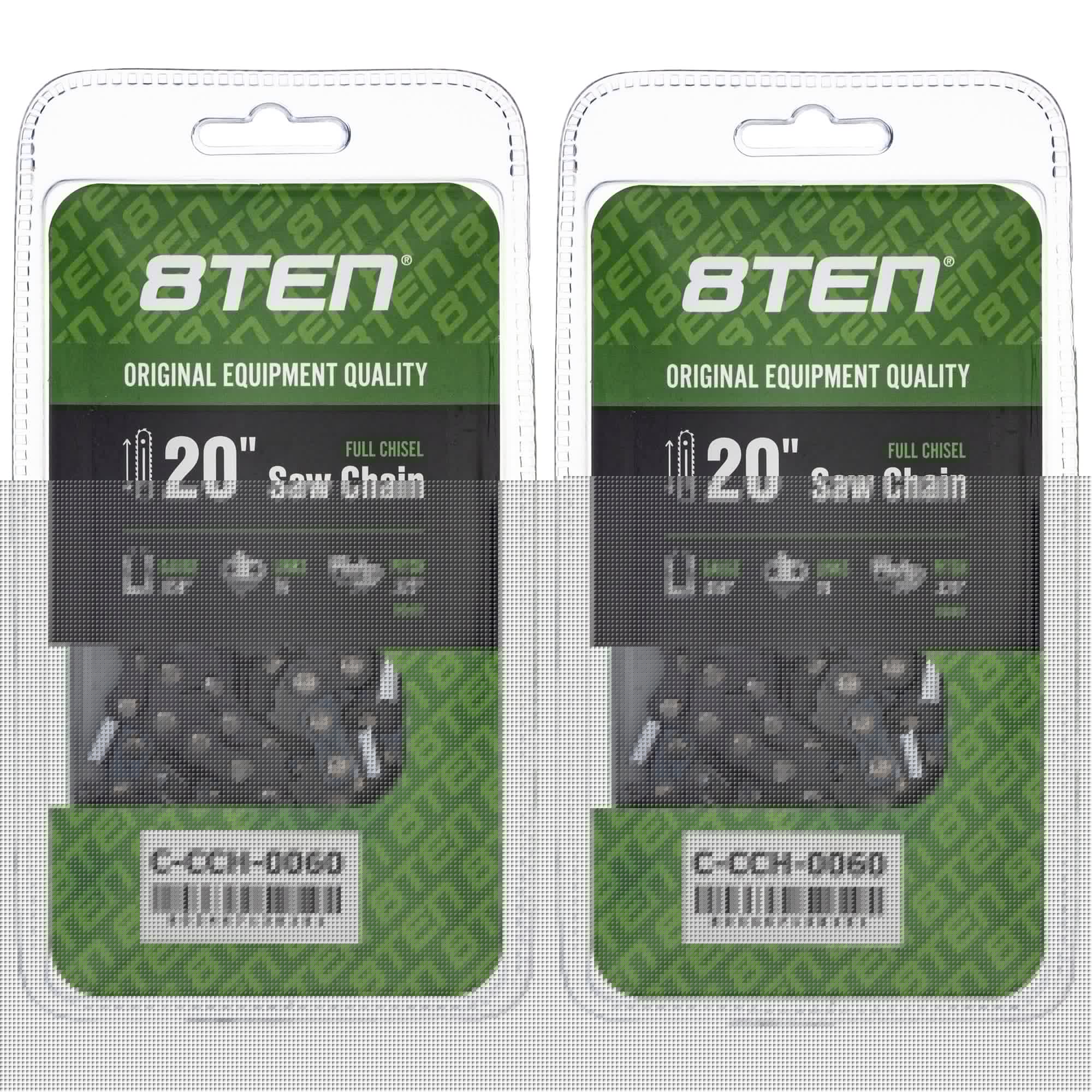 Chainsaw Chain 20 Inch .058 .325 76DL 2-Pack for zOTHER Max 20 8TEN 810-CCC2282H