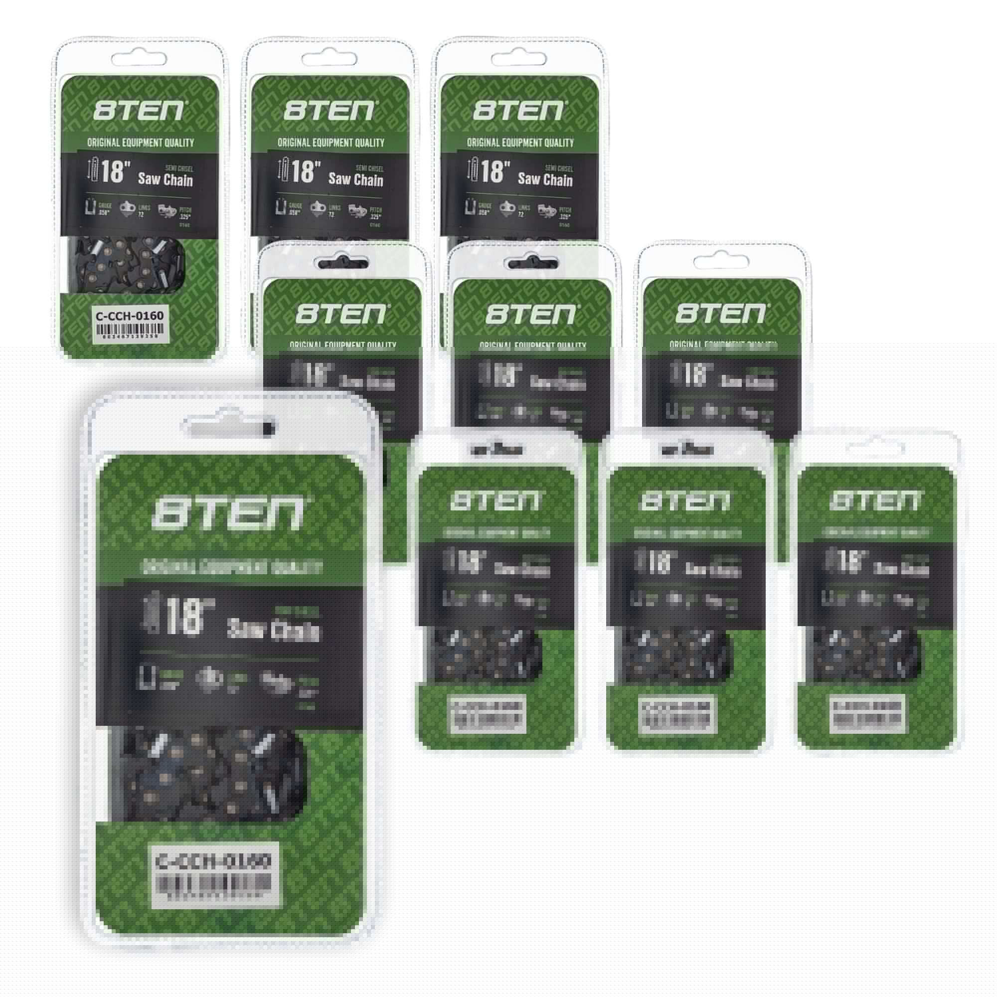 Chainsaw Chain 18 Inch .058 .325 72DL 10-Pack for zOTHER Oregon Ref. Oregon Husqvarna 8TEN 810-CCC2382H