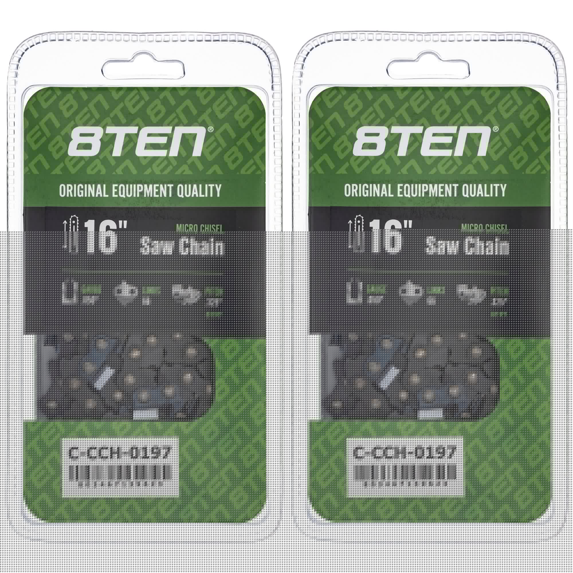Chainsaw Chain 16 Inch .050 .325 66DL 2-Pack for zOTHER Stens Oregon Ref. Oregon Echo 8TEN 810-CCC2319H