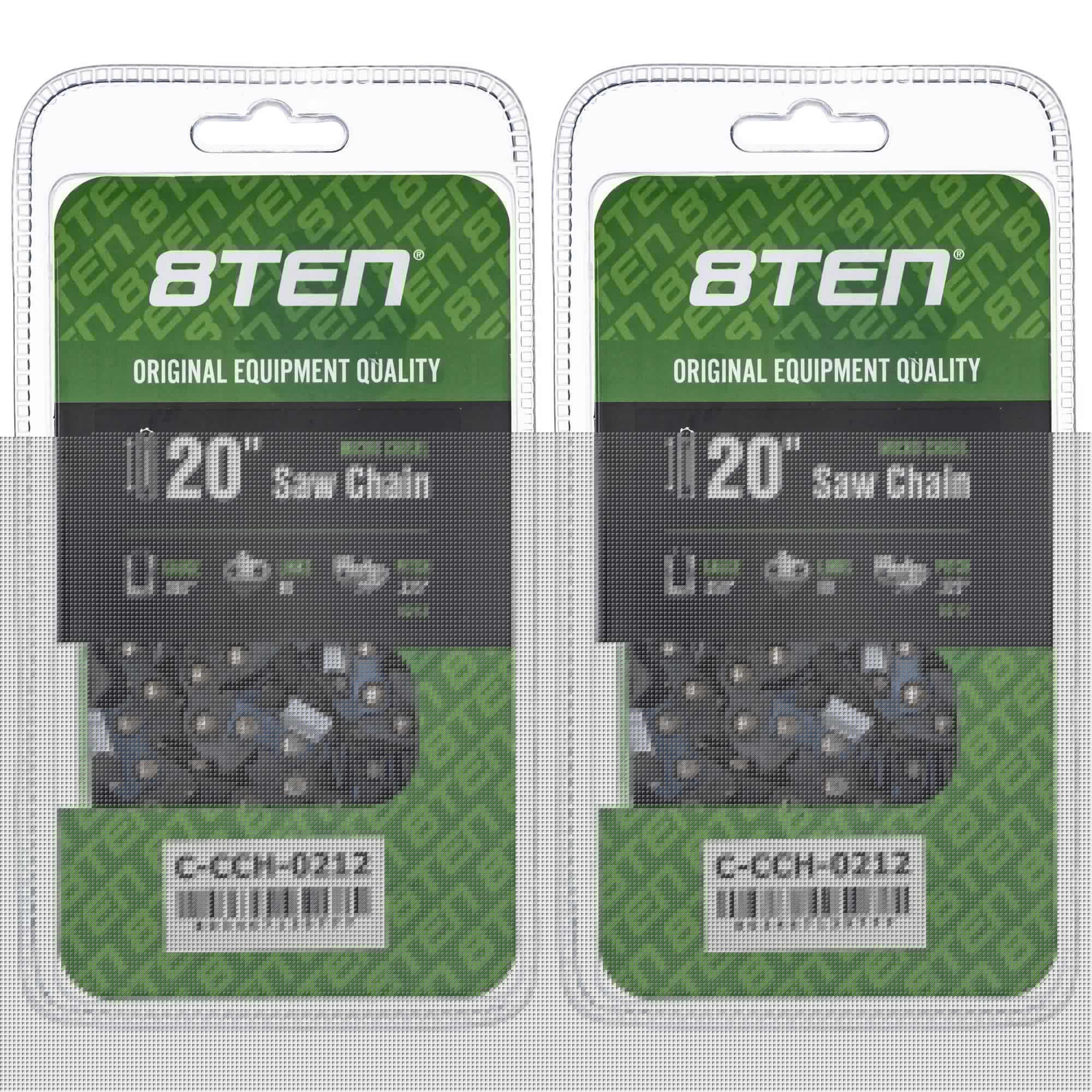 Chainsaw Chain 20 Inch .050 .325 80DL 2-Pack for zOTHER Oregon Echo Shindaiwa Bear Cat 8TEN 810-CCC2434H