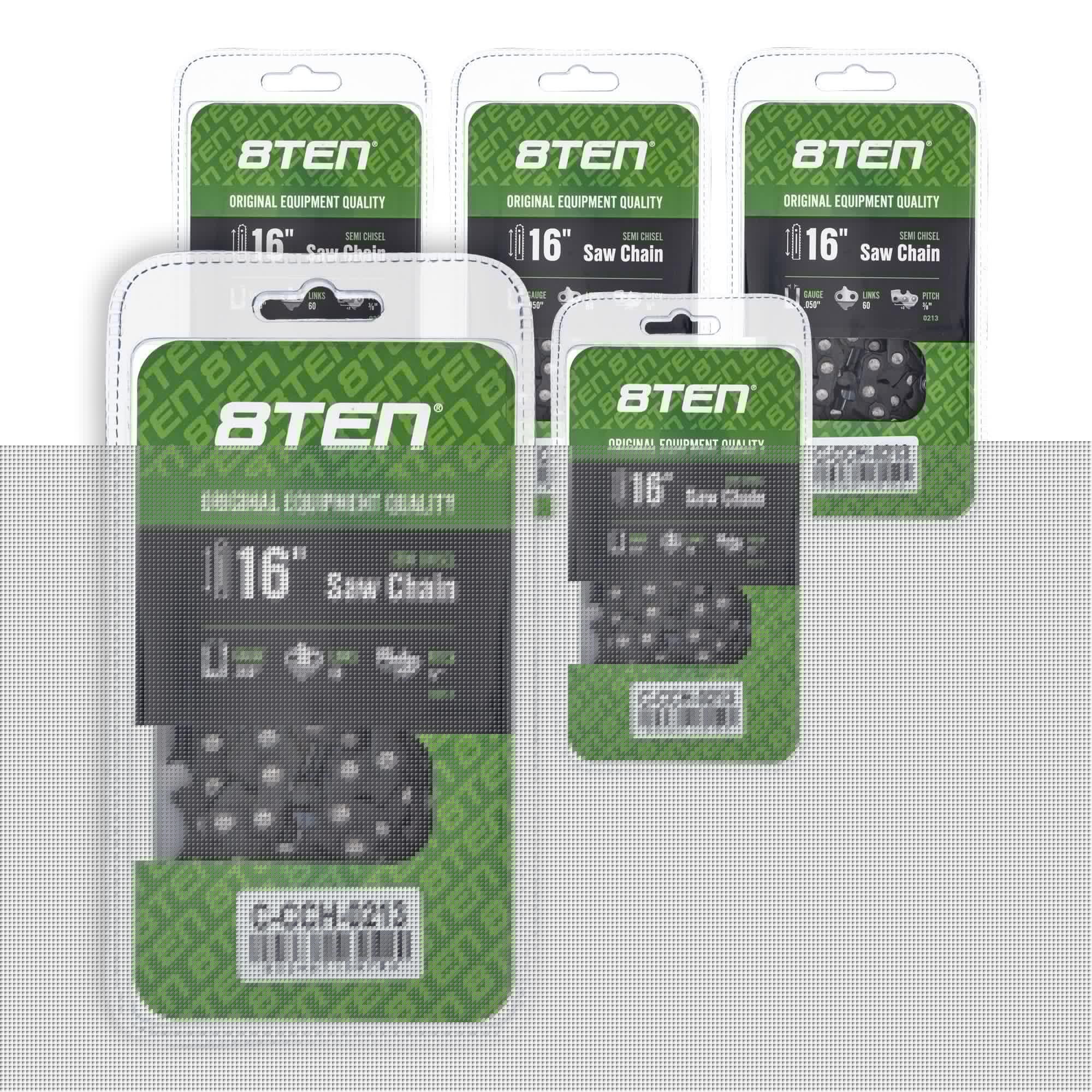 Chainsaw Chain 16 Inch .050 3/8 60DL 5-Pack for zOTHER Stens Ref No Oregon Husqvarna 8TEN 810-CCC2435H