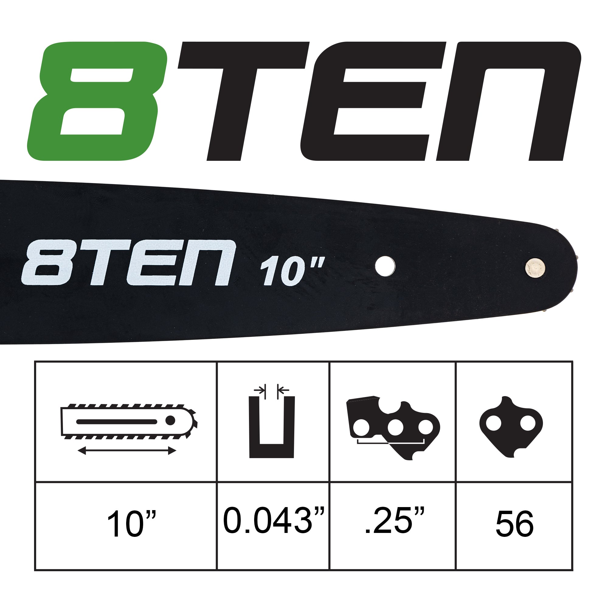 10 Inch Chainsaw Guide Bar For Stihl 30050083403
