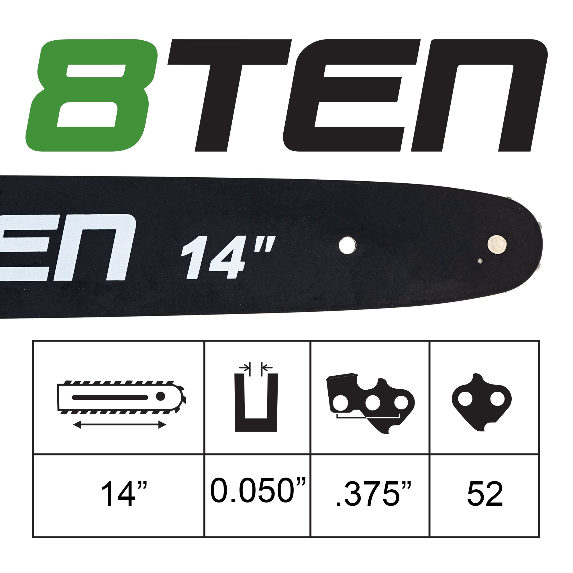 14 Inch Chainsaw Guide Bar For Echo Poulan Husqvarna EUSA50000 5741353-01 5019269-52 412035661