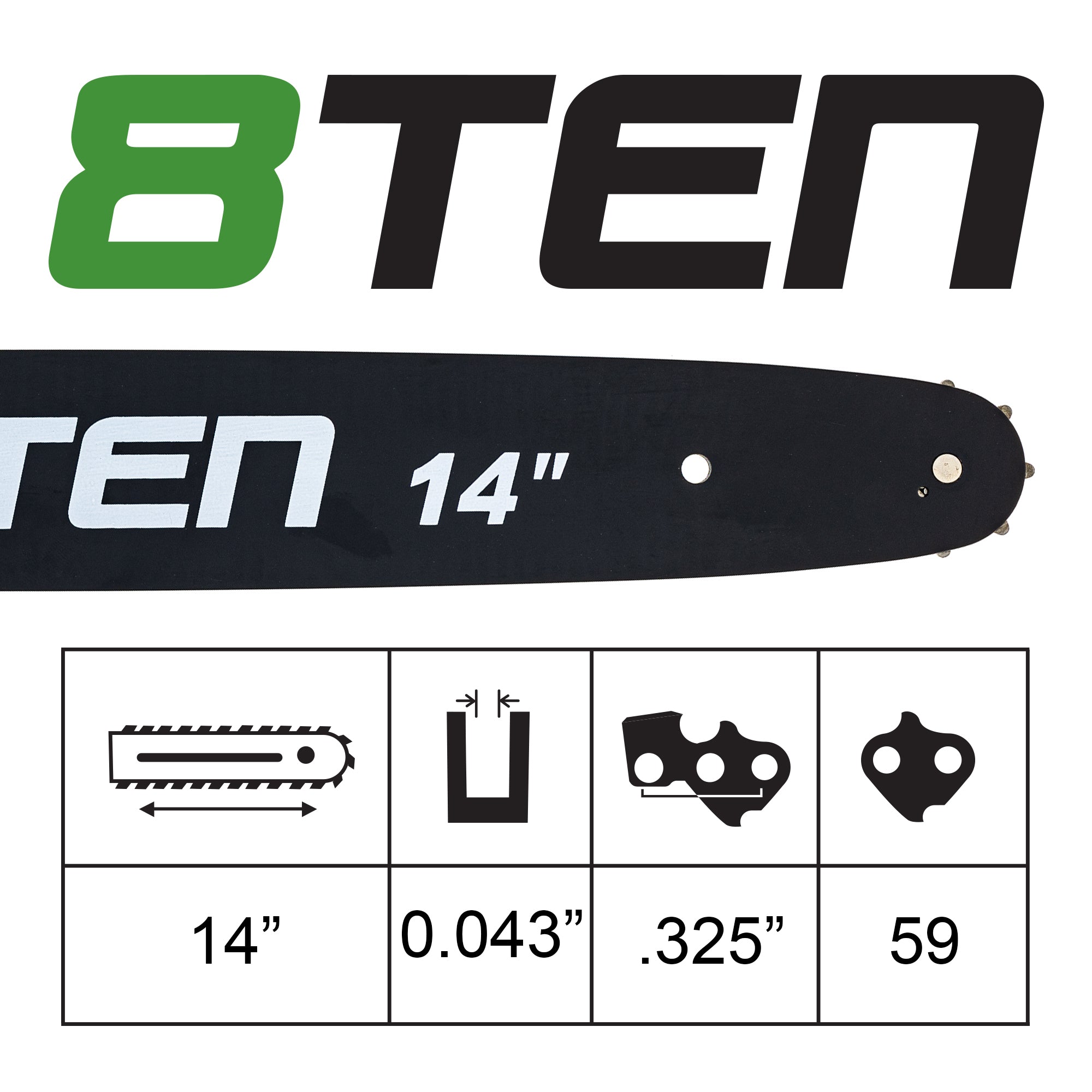 14 Inch Chainsaw Guide Bar For Husqvarna 5939143-59