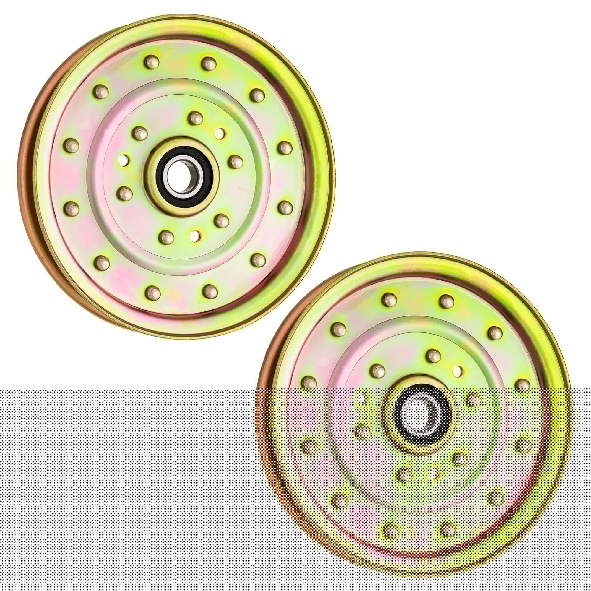 Flat Idler Pulley Set 2-Pack for Toro Exmark Stens Oregon Husqvarna Poulan Craftsman AYP 8TEN 810-CID2221L