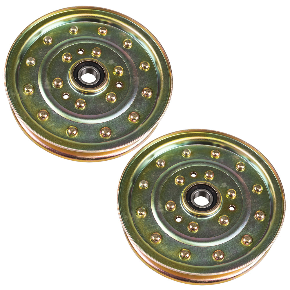 8TEN 810-CID2221L Flat Idler Pulley Set 2-Pack for Toro Exmark Stens